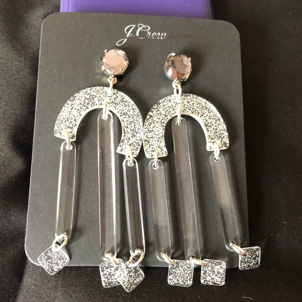 J crew Crystal fortress earrings